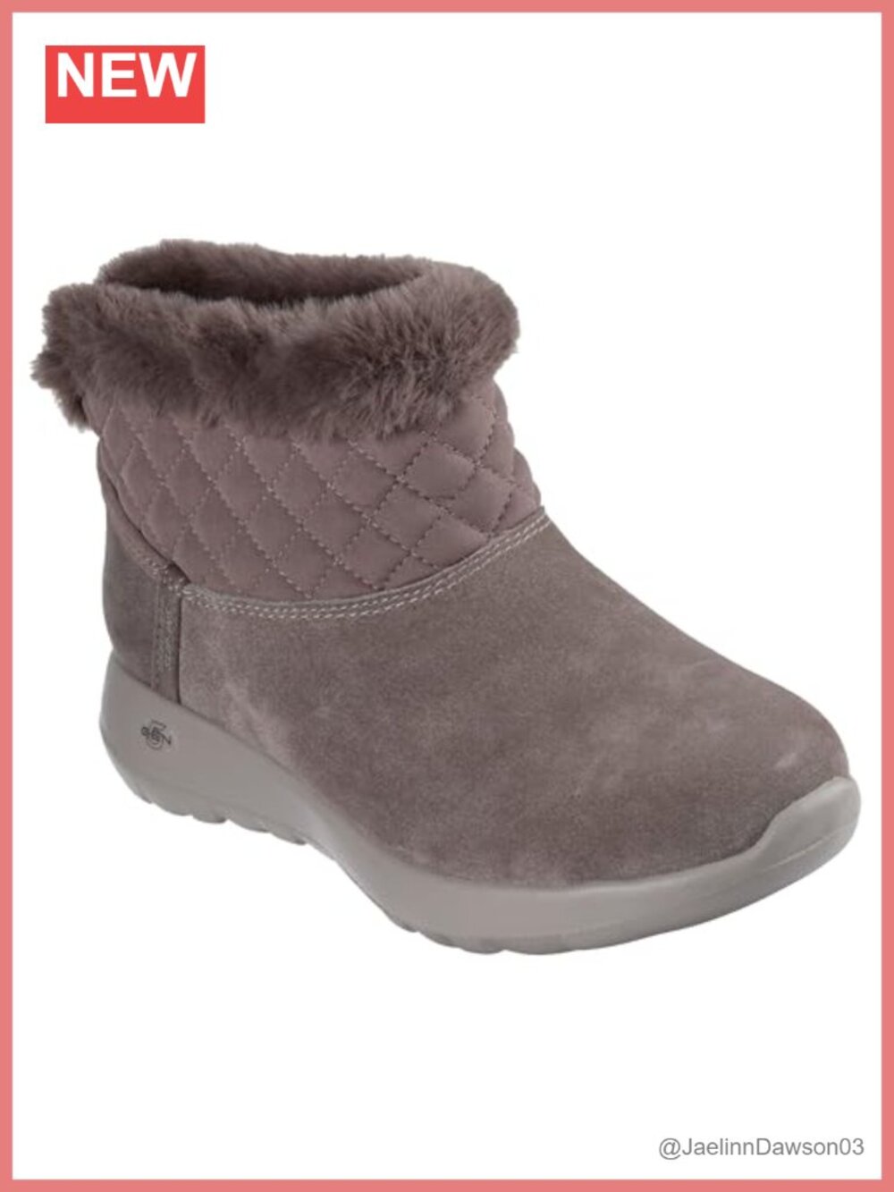 Skechers Hands Free Slip-ins Suede Ankle Snow Boot 4in Shaft Memory Foam